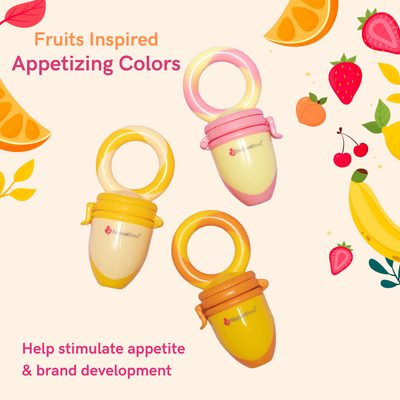 Baby Food/Fruit Feeder (Pink & Yellow Set)
