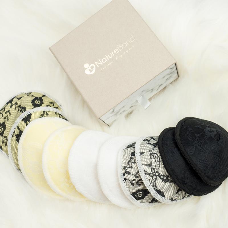 Reusable Laced Bamboo Cotton Nursing Pads (Multicoloured)