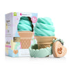 Silicone Ice-cream Baby Teething Toy, Teether with FREE Silicone Pacifier Holder/Clip (Mint Green)